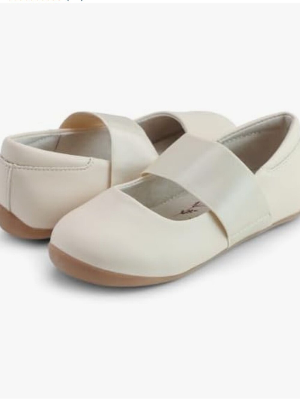 Livie & Luca Kids Light Beige Mary Jane Shoes with Elastic Strap Bella Flats